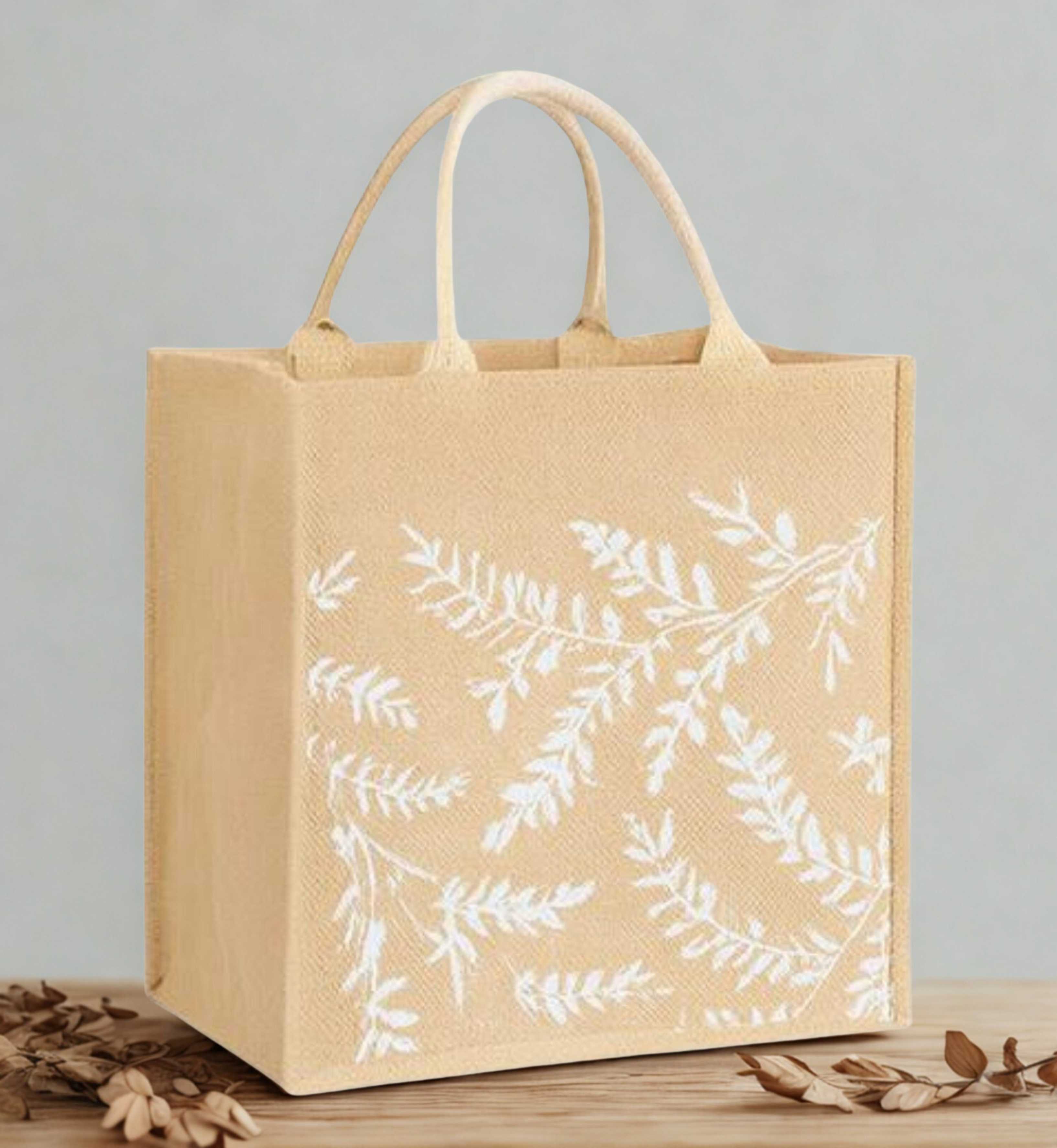 Jute printed bag J-037